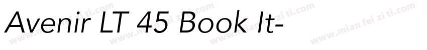 Avenir LT 45 Book It字体转换